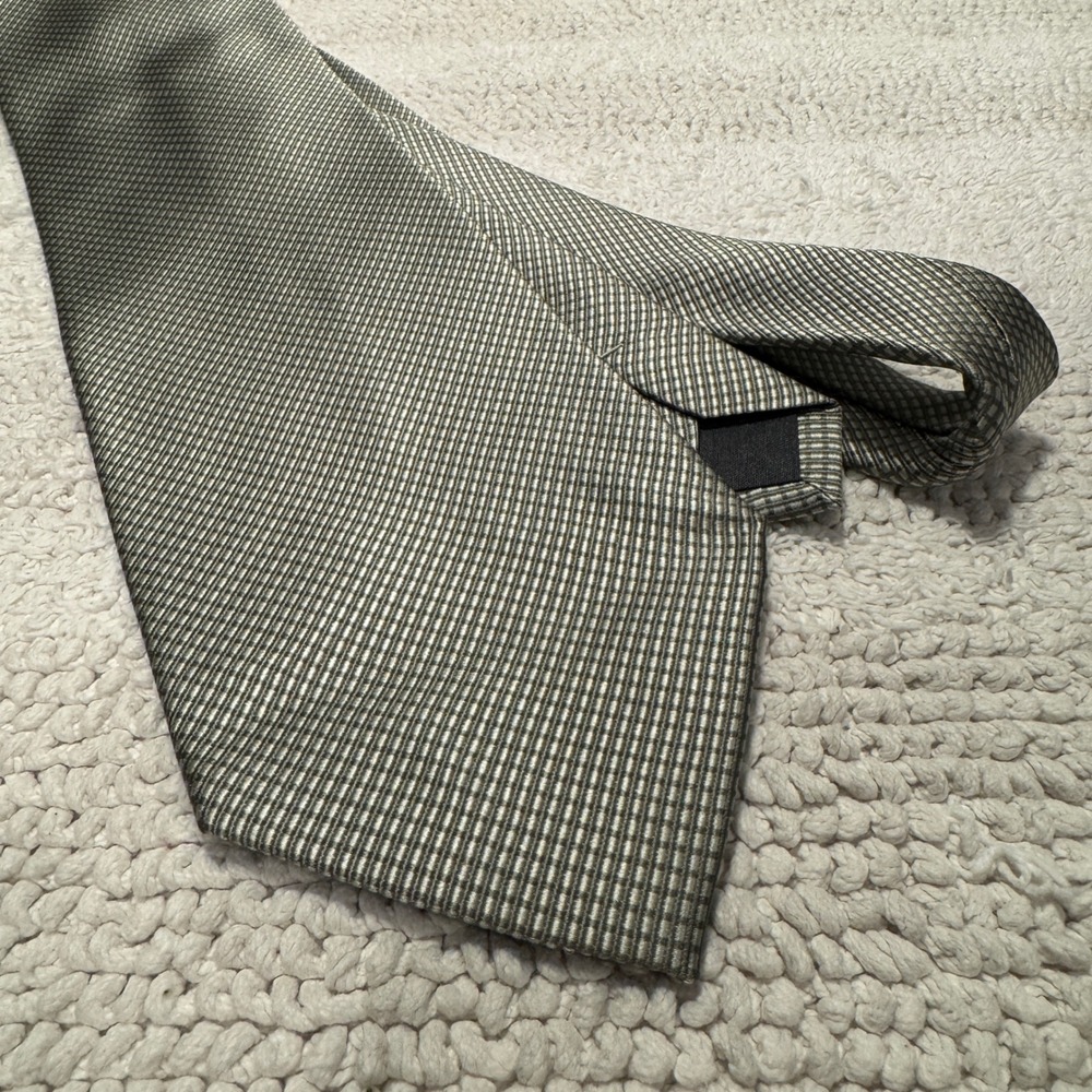 Farentino Ferre Tie Mens Silk Jacquard Check Pattern Italy Designer Business